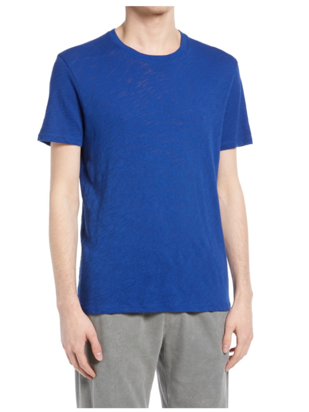 Atm Anthony Thomas Melillo Cotton Slub Crewneck T-Shirt Men's Medium Royal Blue